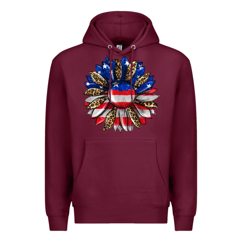 American Flag Leopard Premium Hoodie by RanaPortraitStore | Teevron