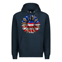 Navy american flag leopard Premium Hoodie - RanaPortraitStore