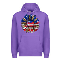 Purple american flag leopard Premium Hoodie - RanaPortraitStore