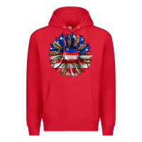 Red american flag leopard Premium Hoodie - RanaPortraitStore