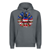 Rock american flag leopard Premium Hoodie - RanaPortraitStore
