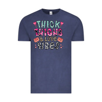 Vintage Denim Thick Thighs And Love Vibes Vintage Tee - CowhideDigitalArt