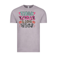 Vintage Zinc Thick Thighs And Love Vibes Vintage Tee - CowhideDigitalArt
