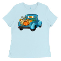 Baby Blue fall truck Ladies Tee - Artiststas