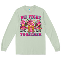 Matcha we fight together breast cancer gnome Long Sleeve Tee - BarkalooDesign