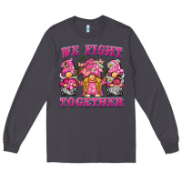 Smoke we fight together breast cancer gnome Long Sleeve Tee - BarkalooDesign