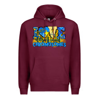 Burgundy love doesn't count chromosomes Premium Hoodie - AdoDesignShop