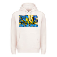 Pale Pink love doesn't count chromosomes Premium Hoodie - AdoDesignShop