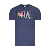 Vintage Denim Valentine Love Vintage Tee - CowhideDigitalArt