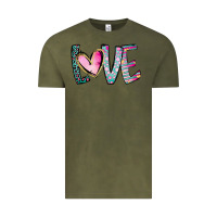 Vintage Olive Valentine Love Vintage Tee - CowhideDigitalArt