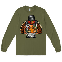 Army Green thanksgiving turkey gnome Long Sleeve Tee - BarkalooDesign