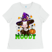 White moody cow Ladies Tee - Artiststas