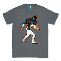 Charcoal Heather bigfoot wood layered christmas Classic Tee - DesigneFamous