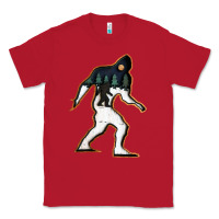 Red bigfoot wood layered christmas Classic Tee - DesigneFamous
