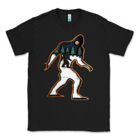 Black bigfoot wood layered christmas Classic Tee - DesigneFamous