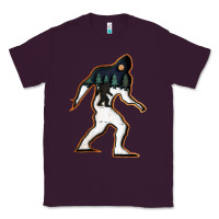 Plum bigfoot wood layered christmas Classic Tee - DesigneFamous