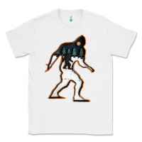 White bigfoot wood layered christmas Classic Tee - DesigneFamous