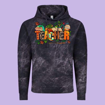 Fall Teacher Vintage Hoodie Designed By Adodesignshop