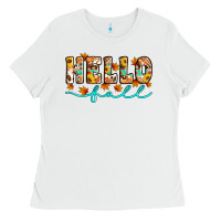 White hello fall Ladies Tee - Artiststas