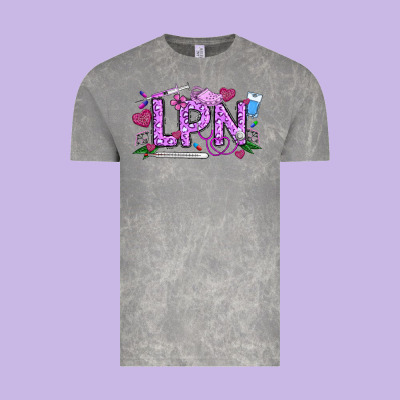 Valentine Lpn Vintage Tee Designed By Cowhidedigitalart