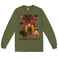 Army Green chocolate gnome Long Sleeve Tee - BarkalooDesign