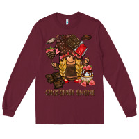 Burgundy chocolate gnome Long Sleeve Tee - BarkalooDesign