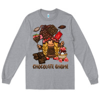 Heather Grey chocolate gnome Long Sleeve Tee - BarkalooDesign