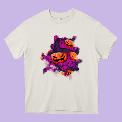 Halloween Pumpkin Patch  3 Heavy Core Tee Designed By Bundleandbundleshop