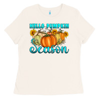 Bone hello pumpkin season Ladies Tee - Artiststas