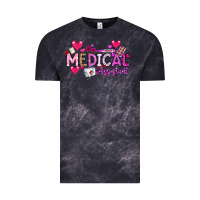 Cloud Black Valentine Medical Assistant Vintage Tee - CowhideDigitalArt