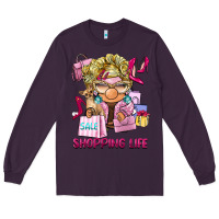 Plum shopping life  gnome Long Sleeve Tee - BarkalooDesign