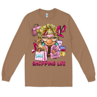 Toasted Coconut shopping life  gnome Long Sleeve Tee - BarkalooDesign