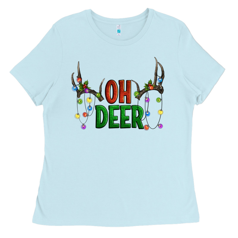 Oh Deer Christmas Ladies Tee by Artiststas | Teevron