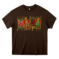 Chocolate Brown mama christmas Heavy Core Tee - FaDigitalArtStudio