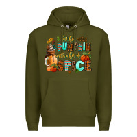 Army Green little pumpkin with a lot of spice Premium Hoodie - AdoDesignShop