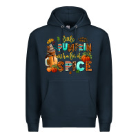 Navy little pumpkin with a lot of spice Premium Hoodie - AdoDesignShop