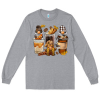 Heather Grey Coffee gnome Long Sleeve Tee - BarkalooDesign