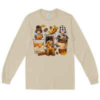 Mushroom Coffee gnome Long Sleeve Tee - BarkalooDesign