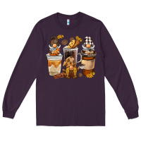 Plum Coffee gnome Long Sleeve Tee - BarkalooDesign
