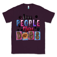 Plum less people more dogs Classic Tee - FaDigitalArtStudio