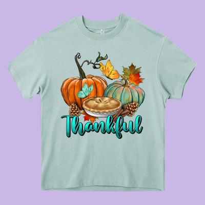 Thankful Pumpkins Heavy Core Tee Designed By Bundleandbundleshop