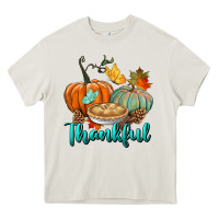 Cream thankful pumpkins Heavy Core Tee - BundleAndBundleShop