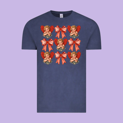 Valentines Eros And Bow Vintage Tee Designed By Cowhidedigitalart