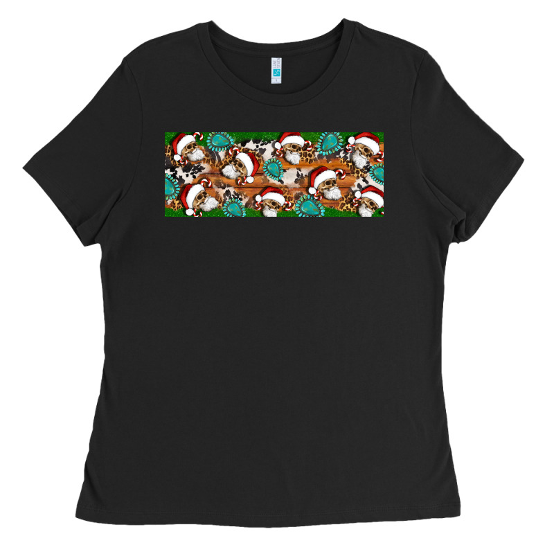 Santa Skeleton Christmas Ladies Tee by Artiststas | Teevron