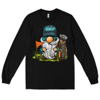 Black golf gnome Long Sleeve Tee - BarkalooDesign