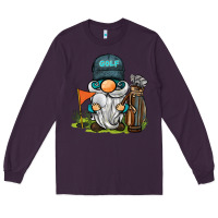 Plum golf gnome Long Sleeve Tee - BarkalooDesign