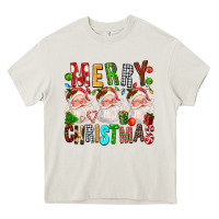 Cream Merry christmas santa Heavy Core Tee - FaDigitalArtStudio