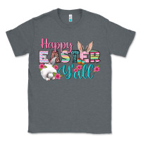 Charcoal Heather Happy Easter Y'all Classic Tee - BundleAndBundleShop