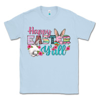 Dusty Blue Happy Easter Y'all Classic Tee - BundleAndBundleShop