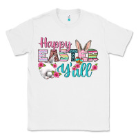 White Happy Easter Y'all Classic Tee - BundleAndBundleShop
